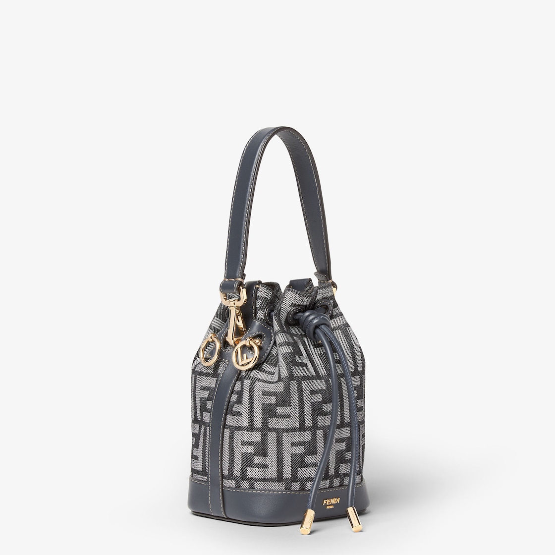 FENDI Mon Tresor Dark blue denim-effect FF jacquard mini-bag - Image 4